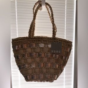 Ladies stay purse/bag with gold weaved accents